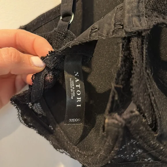 Natori black lace push-up bra - 32DDD/32F - Picture 4 of 5
